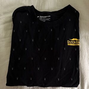 Dutch Bros Black Tee with Yellow Logo